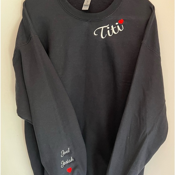 Aunt/Titi Custom Embroidered Sweatshirt Embroidered by me.Sm, med, Lg, Xl avail - Picture 2 of 5